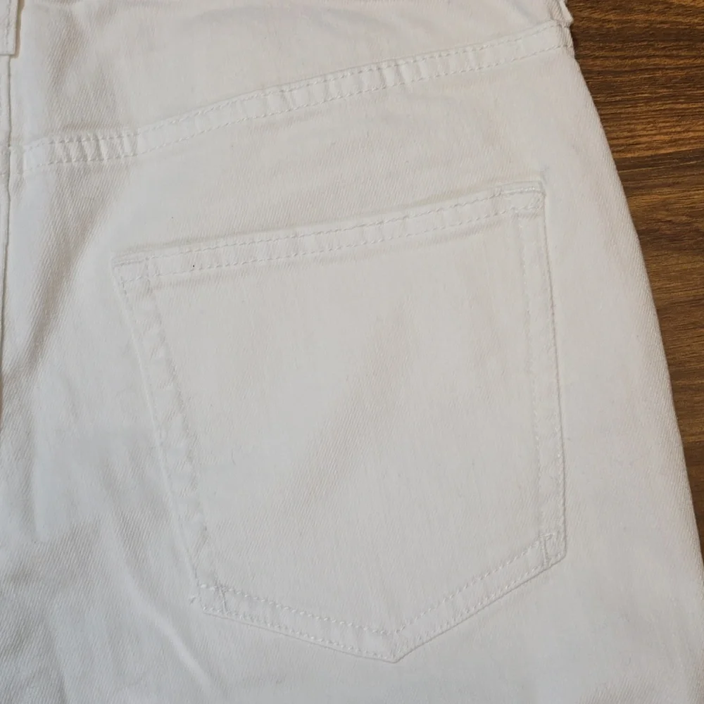 Pilcro and the Letterpress Cropped Off White Pants with Wide Cuff - Picture 8 of 11